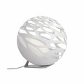 Kuzco LED Floor Lamp With Organic Shaped Laser Cut Metal Sphere Shade FL2514-WH